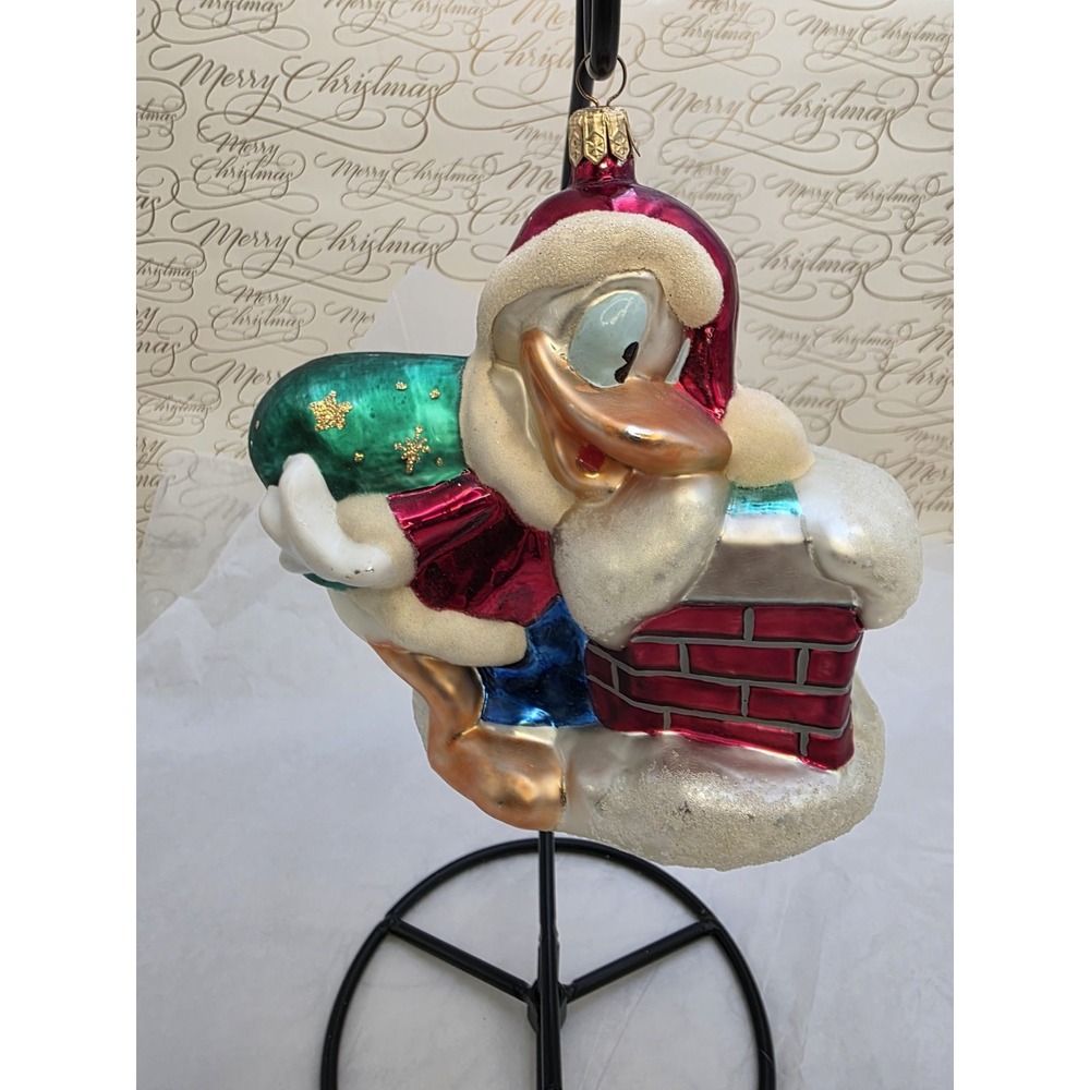 Christopher Radko Disney Down the Chimney Donald Duck 1998 5.5" Ornament SEE